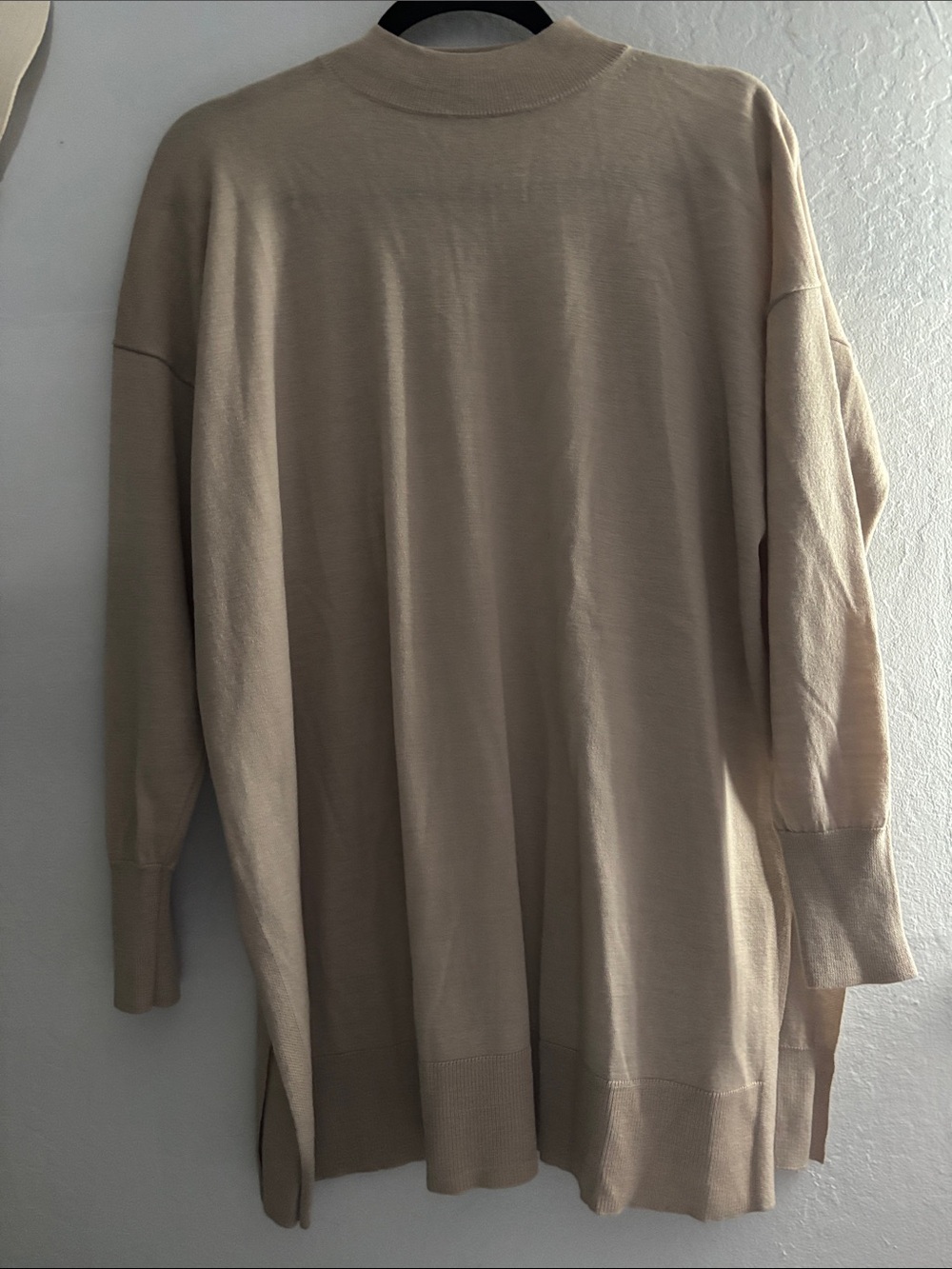 Uniqlo Beige Oversized Long Sleeve Knit Sweater
